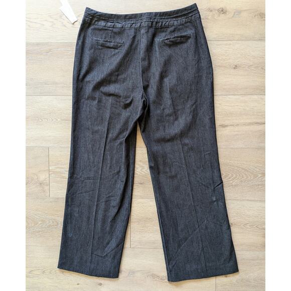 NEW Larry Levine Jeans 14 Black Gray High Rise Straight Stretch Dressy Career - Picture 3 of 10